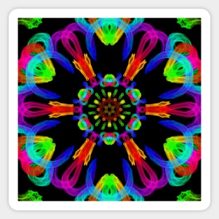 Neon Rainbow - Wobble Flower Sticker